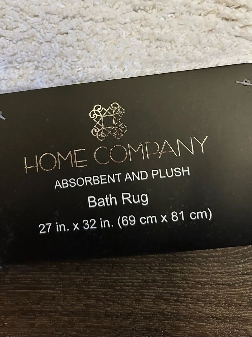 Home Comfort Ghost Bath Rug Mat 27 Inches by 32 Inches 100% Cotton NWT